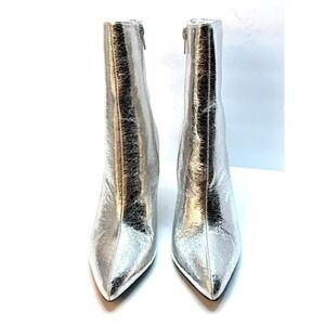 MIA Women's Mardi Stiletto Heel Dress Booties Silver Size 6.5M NWT and BOX